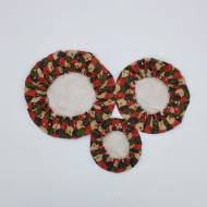 Lot de 3 charlottes couvre-plat Hiro rouge