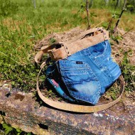 Sac à main jean upcyclé bleu