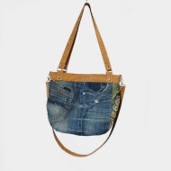 Sac à main jean upcyclé bleu