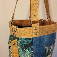 Sac à main jean upcyclé bleu